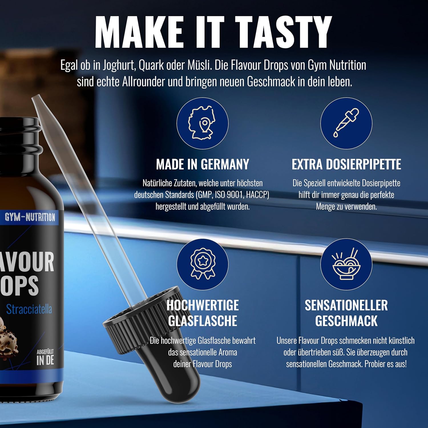 Thumbnail 3 de Flavour Drops Zuckerfrei Stracciatella 50 ml – Gym Nutrition