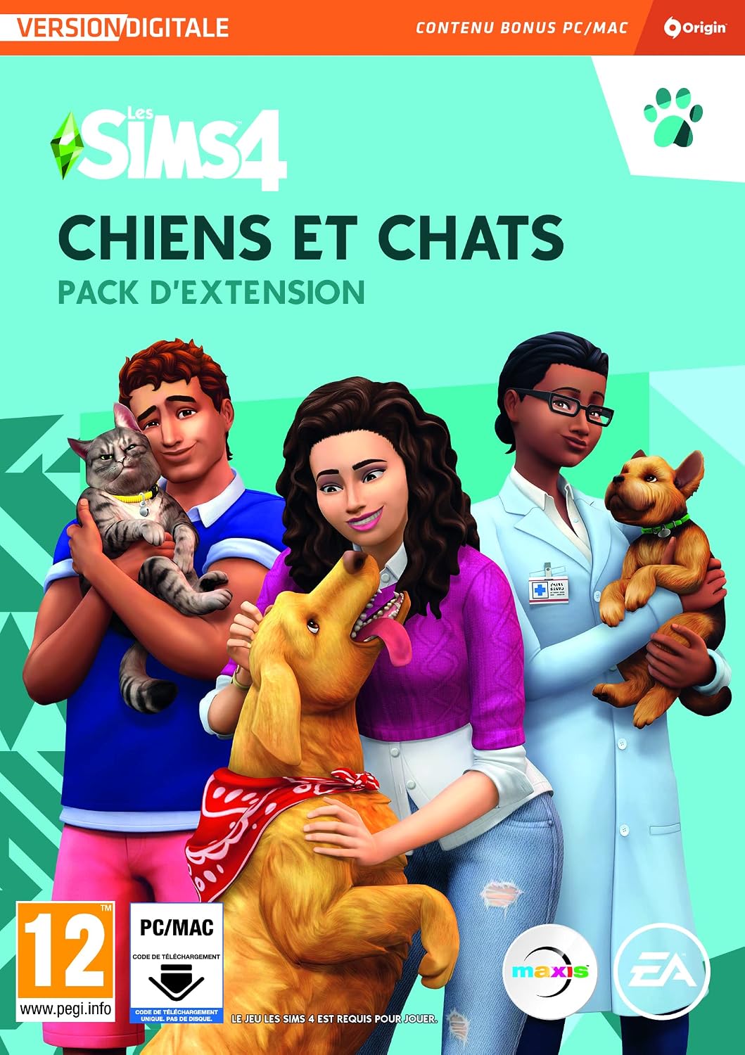 Detalle de Les Sims 4 Chiens et Chats (EP4) – Pack d’extension PC (Brindleton Bay)