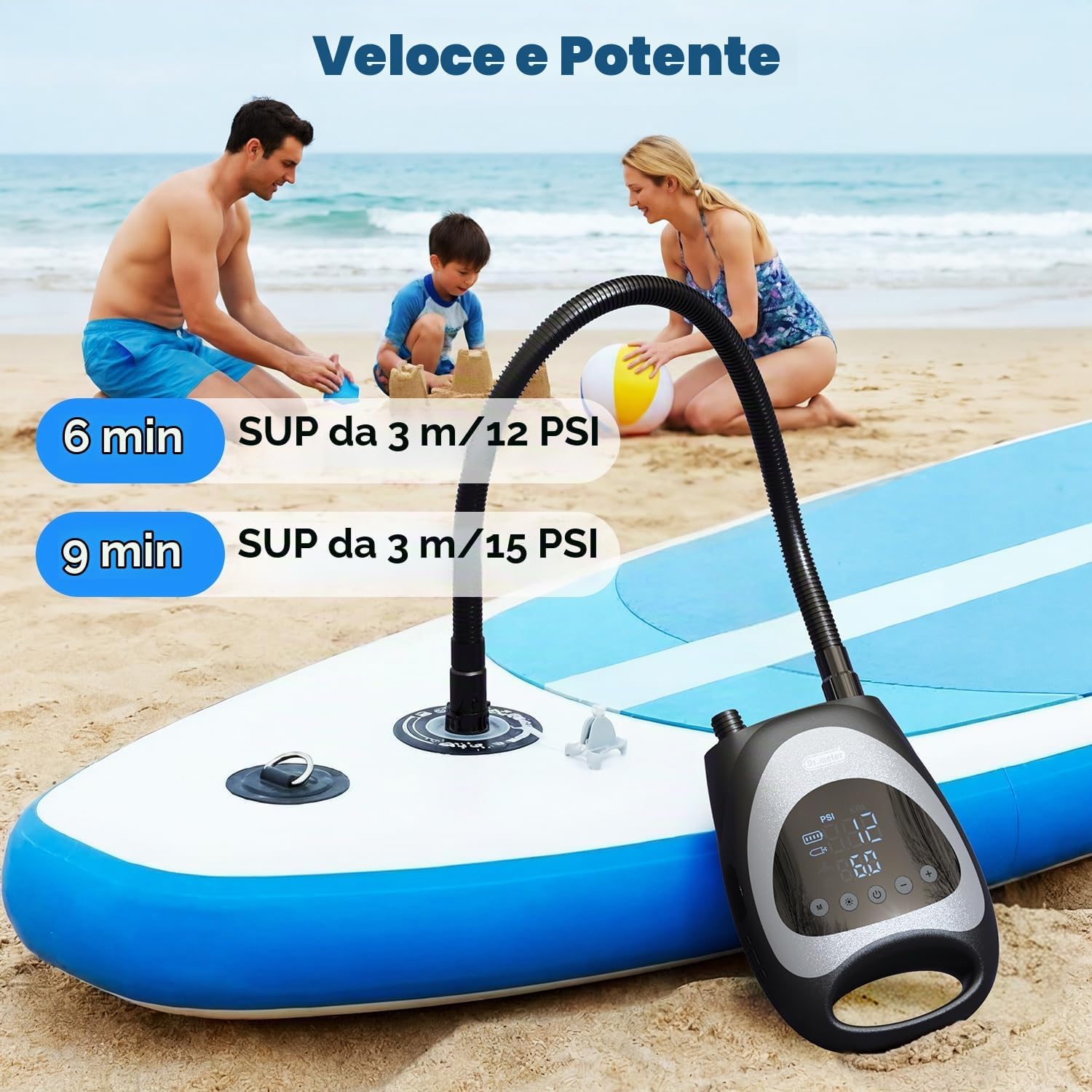 Thumbnail 2 de Dr.meter 2026 Nuovo Upgrade Pompa SUP Elettrica 20 PSI: gonfiaggio rapido per SUP, Kayak e molto altro