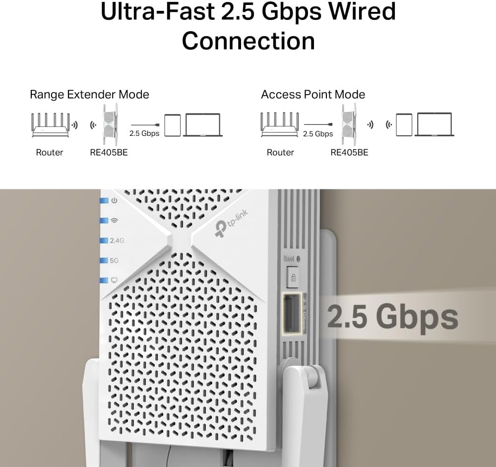 Thumbnail 4 de TP-Link RE405BE BE6500 Wi‑Fi 7 Dual Band Range Extender with 2.5Gbps Port (RE405BE)