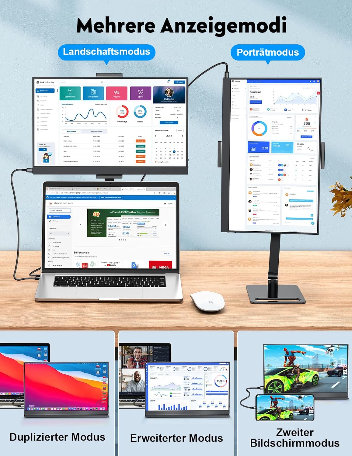 Detalle 2 de MAGICRAVEN Tragbarer Monitor 15,6" 1080p