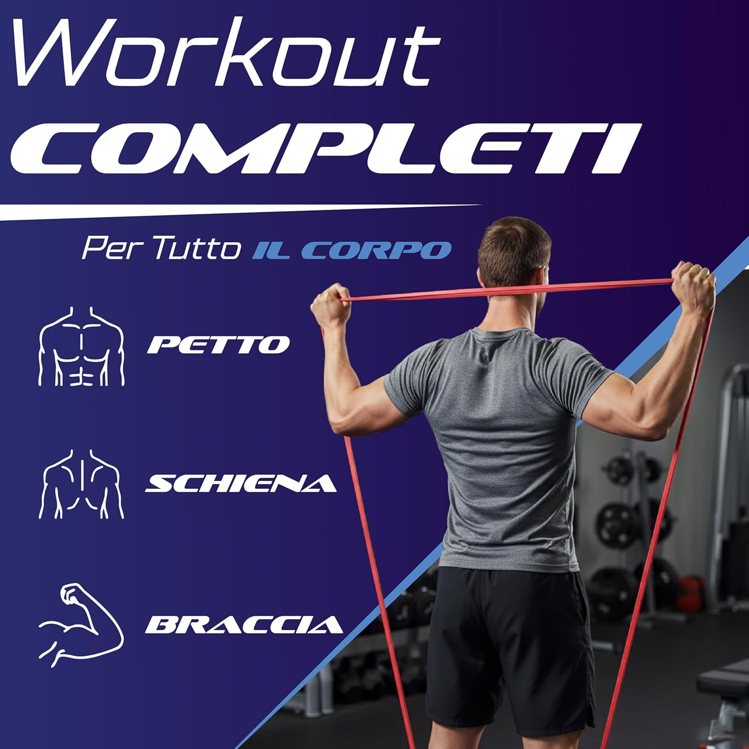Thumbnail 3 de Elastici Fitness Set 4 Livelli di Resistenza – Bande Elastiche per Allenamento a Casa