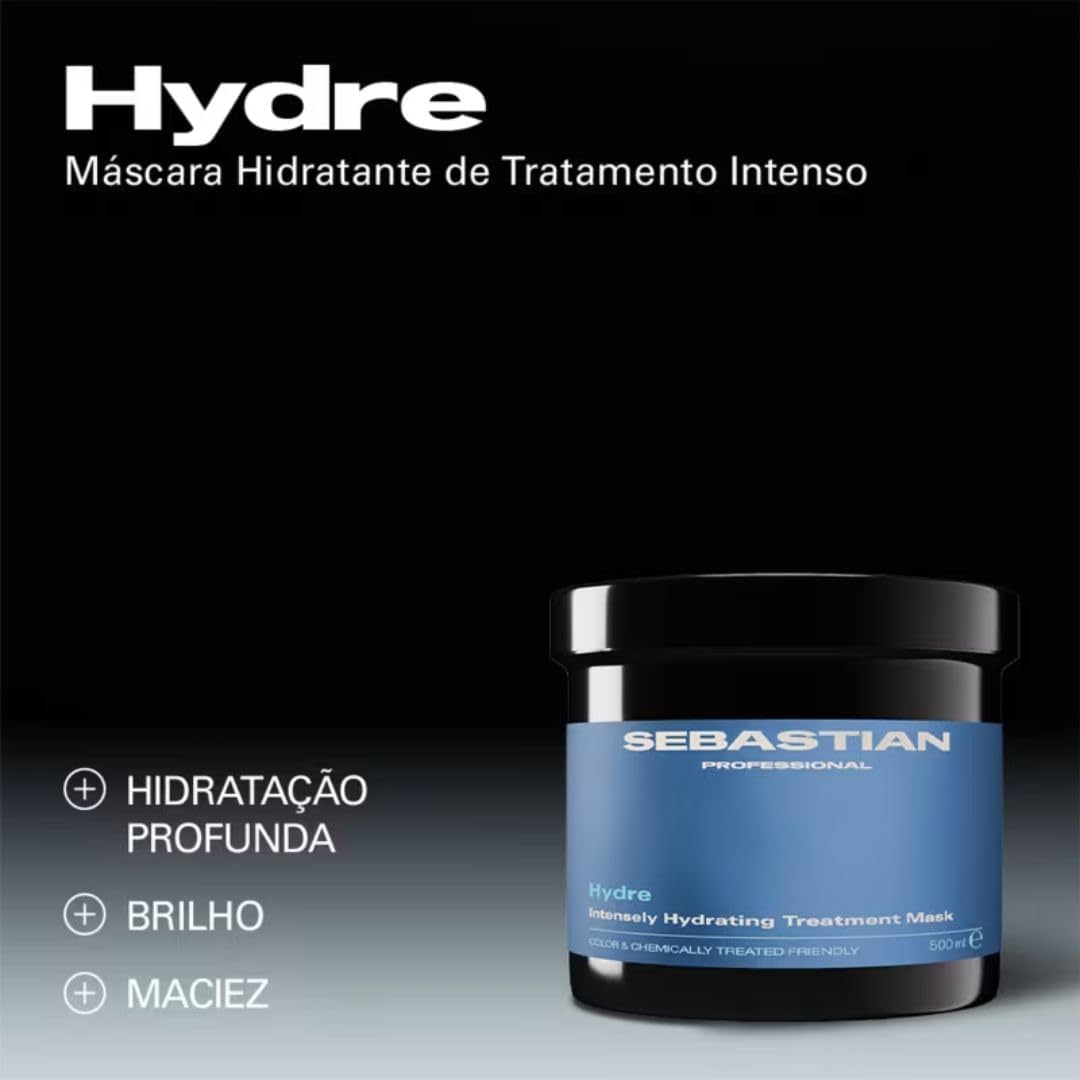 Detalle de Sebastian Professional Hydre Treatment Mask, 500 ml, 5-minute moisture for dry hair