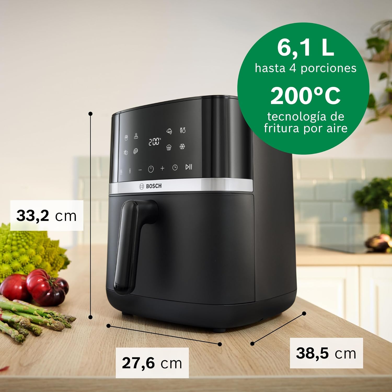 Thumbnail 1 de Bosch Serie 4 XL MAF462B0: freidora de aire Air Fryer de 6,1 L para hasta 4 raciones