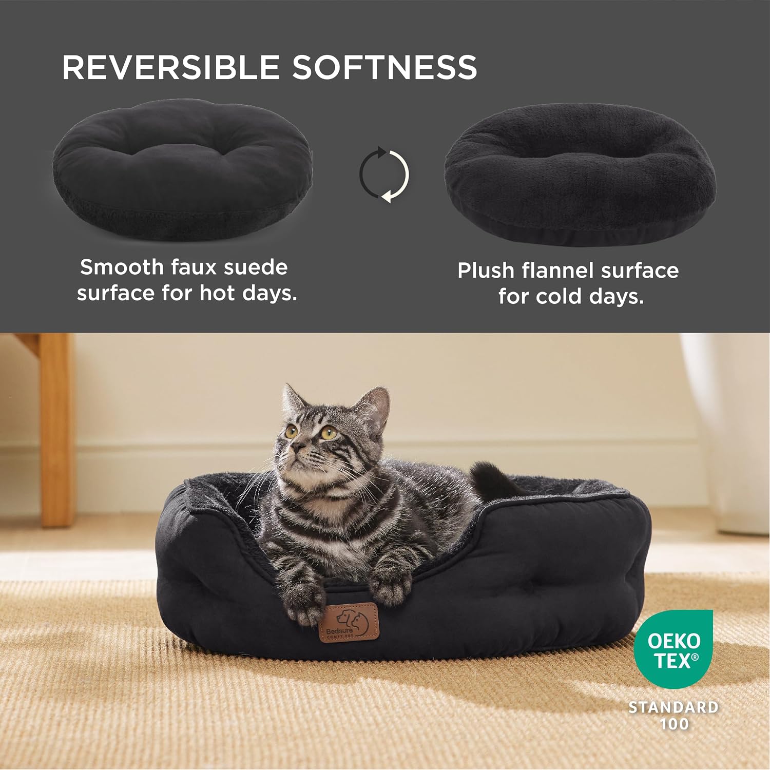Detalle 2 de BEDSURE Katzenbett waschbar 51x48x15 cm