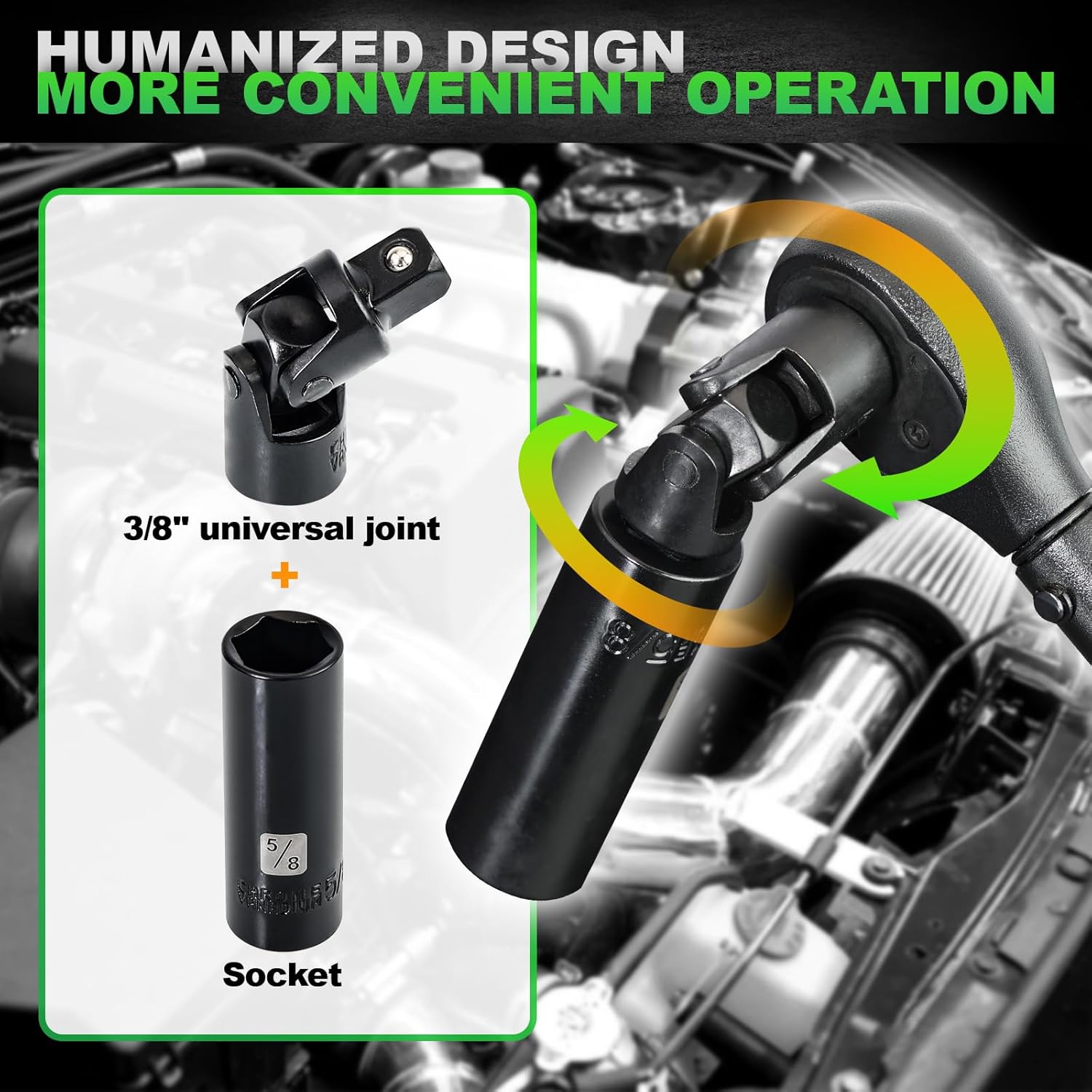 Thumbnail 5 de DANGKIY 3/8" Impact Socket Set 50-Piece