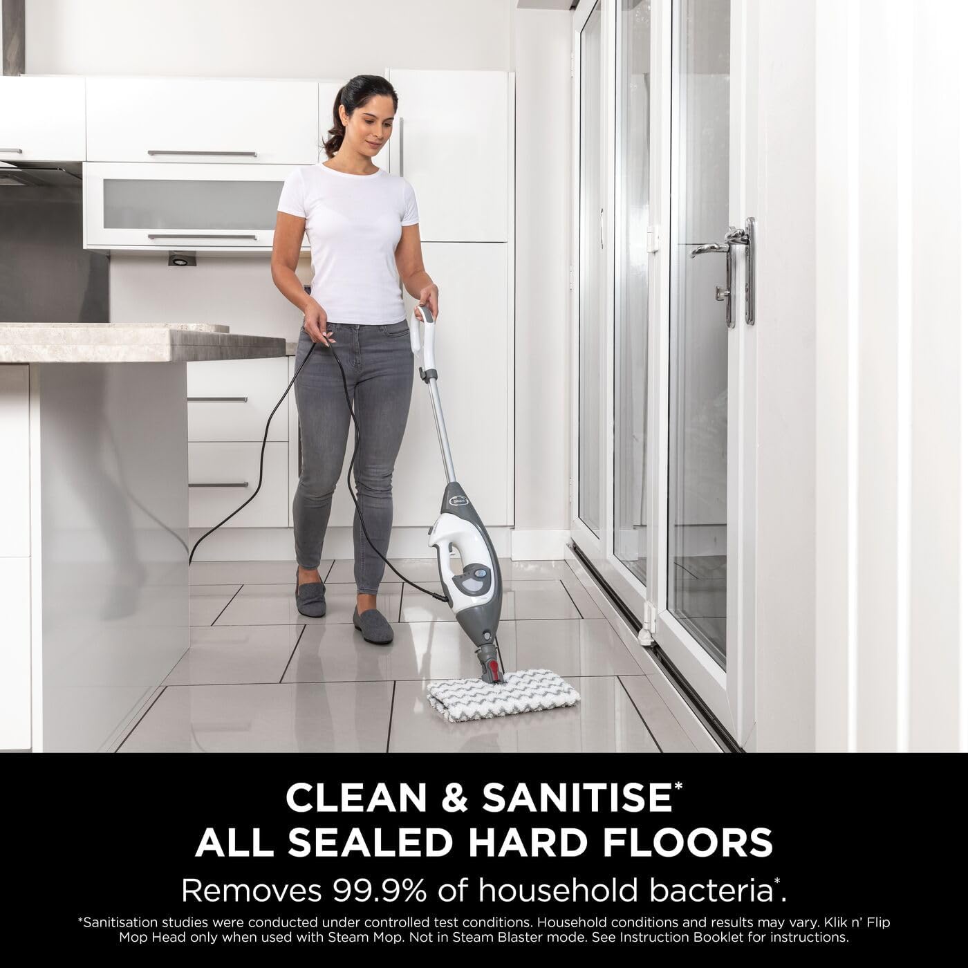 Thumbnail 3 de Shark Floor & Handheld Steam Cleaner S6005UK (Grey/White) – steam mop with Klik n’ Flip and lift-away