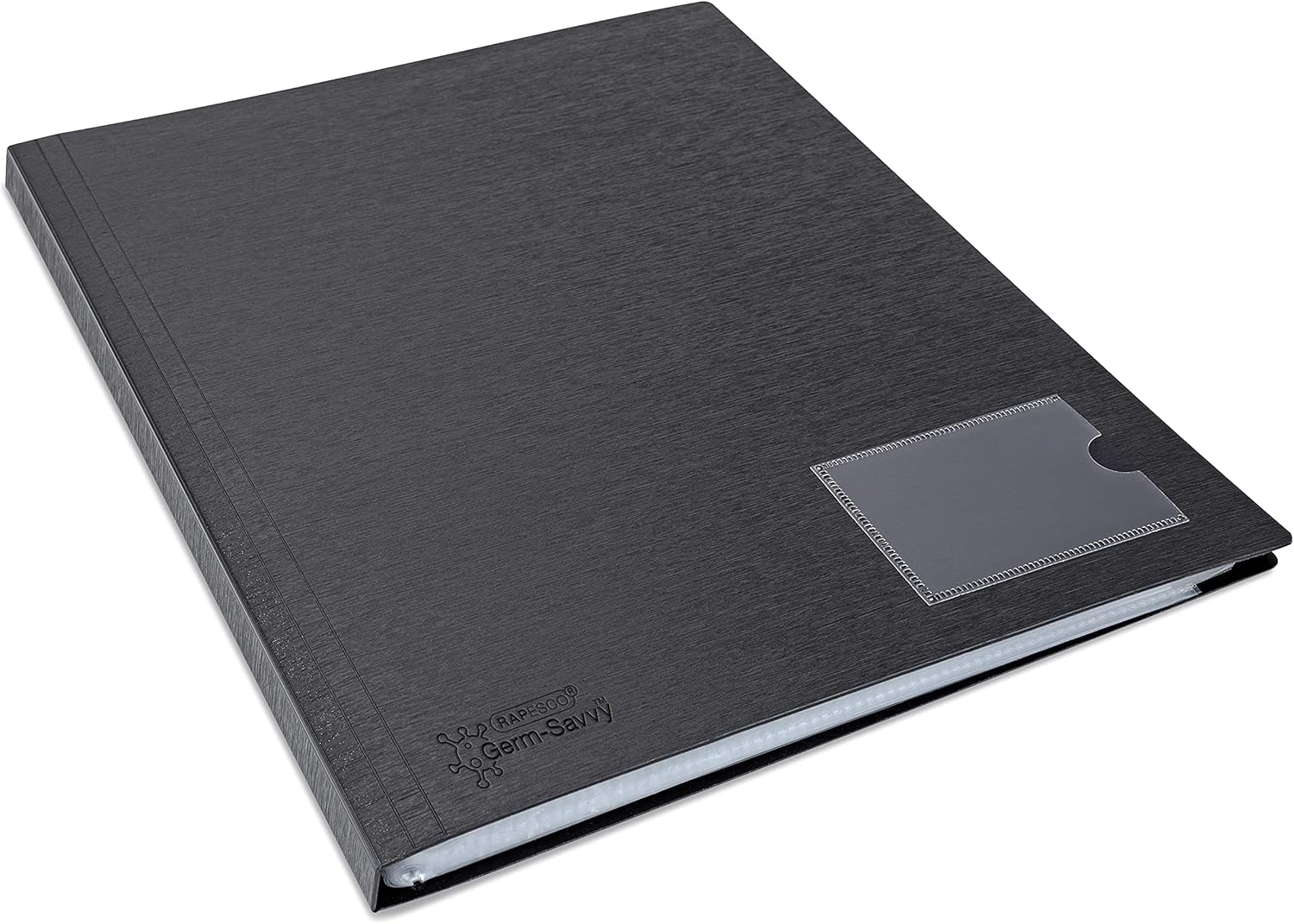Thumbnail 6 de Rapesco 1648 Germ-Savvy Antibacterial Hardcover A4 12-Pocket Presentation Folder (Black)