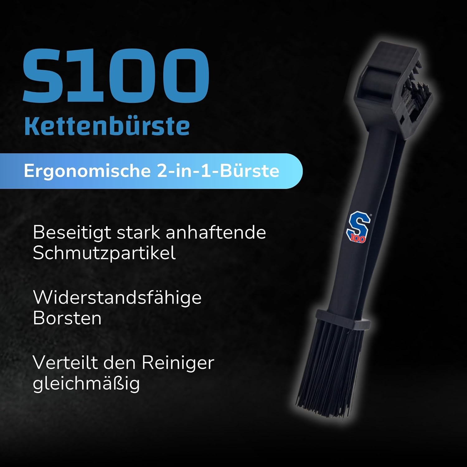 Thumbnail 1 de Dr. Wack S100 Kettenbürste – effektive Motorradkettenreinigung mit zwei Bürstenköpfen