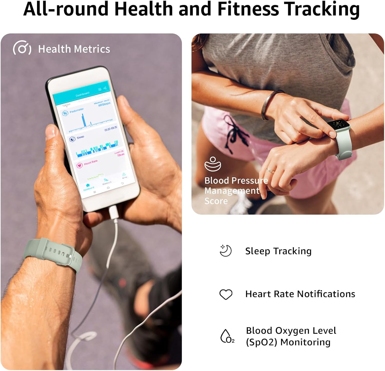 Thumbnail 3 de Smart Watch for Men and Women with Bluetooth Calling – 1.85" Display, 140+ Sports, IP68