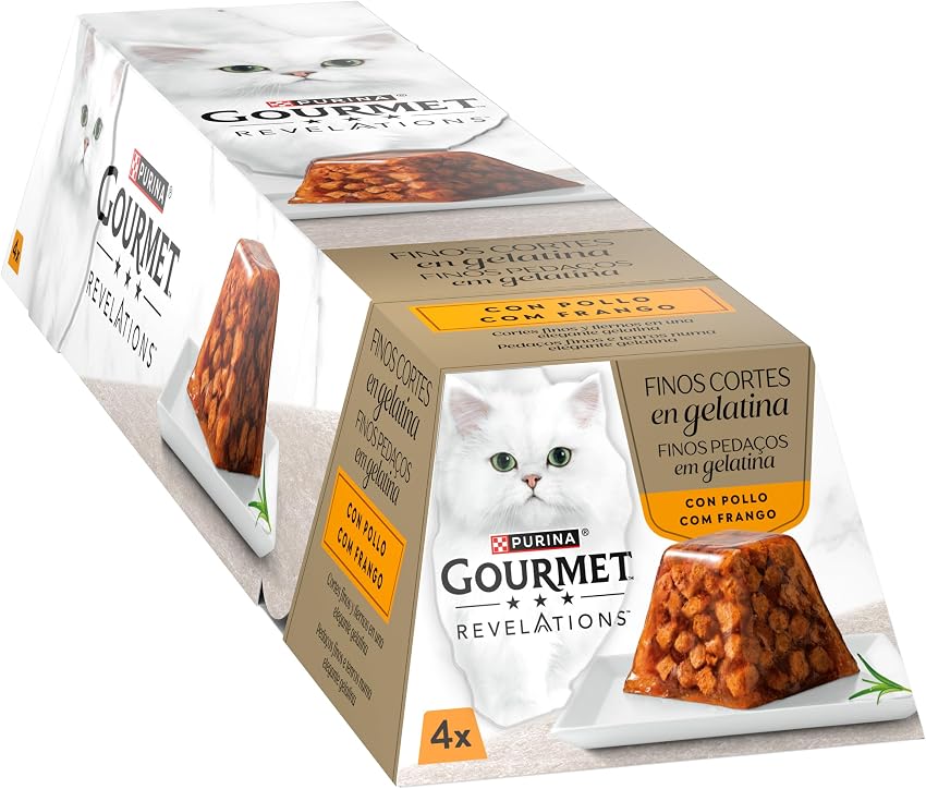 Detalle de Purina Gourmet Revelations Salmón 24 pirámides 🐱
