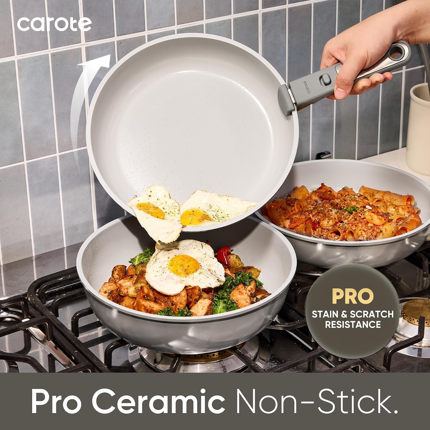 Detalle de CAROTE 27pcs Ceramic Cookware Set