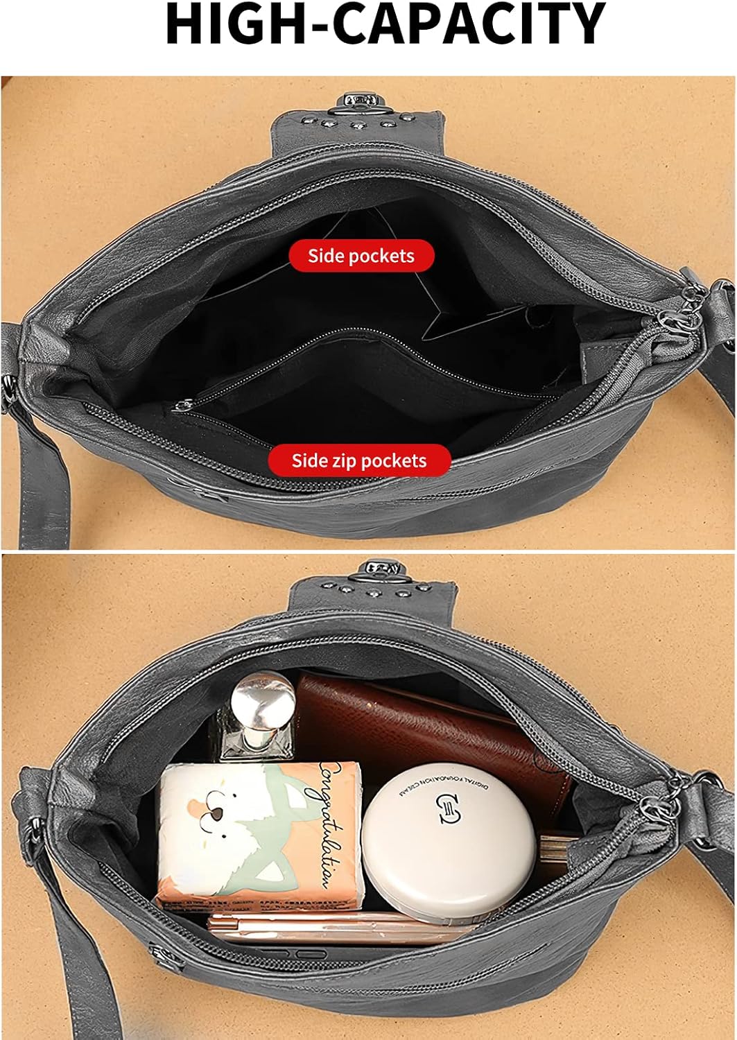 Thumbnail 3 de LassZone Multi-Pocket Crossbody 7.9in