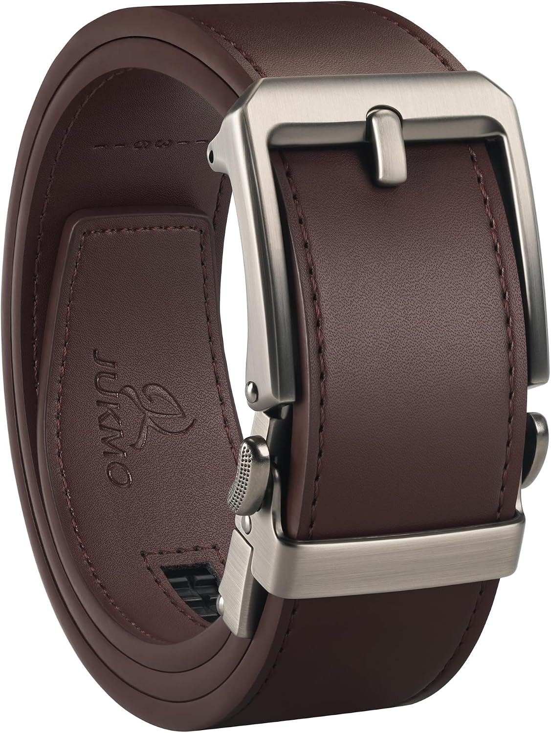 Detalle de JUKMO leather ratchet belt 38 mm for men