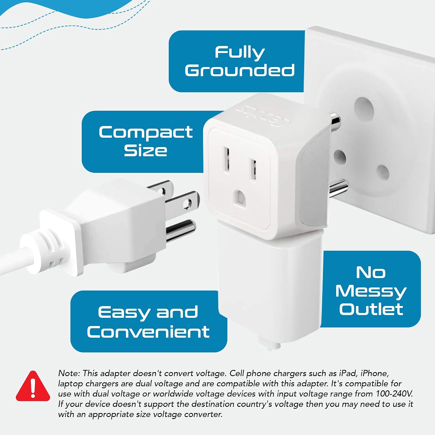 Thumbnail 4 de Ceptics CT-10 India Plug Adapter 3-Pack ๐
