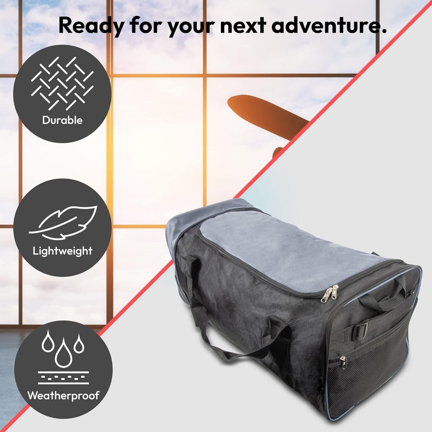 Detalle de iN iSuitcase Large 80L foldable holdall