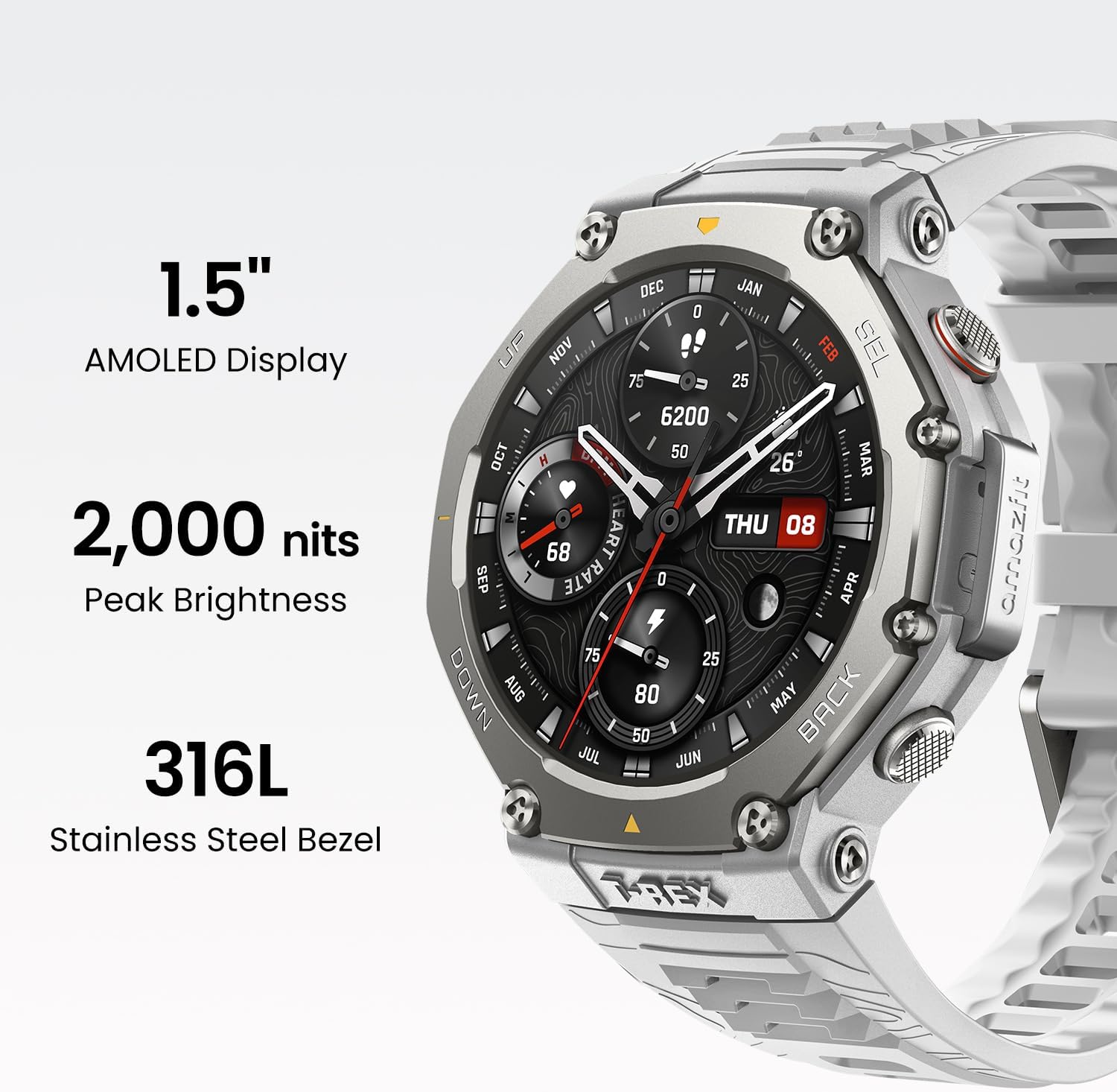 Thumbnail 2 de AMAZFIT T-Rex 3 Outdoor Smartwatch 48mm, 27 Days Battery