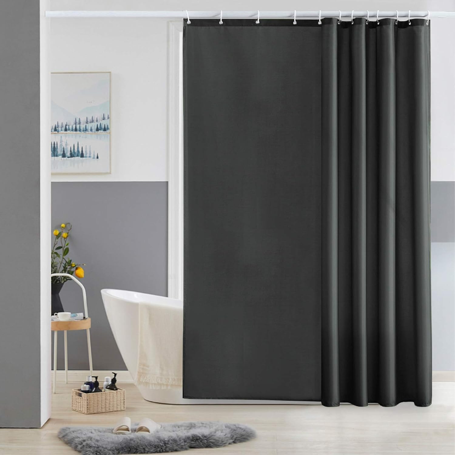 Furlinic Tende Doccia 180x200 cm grigio scuro