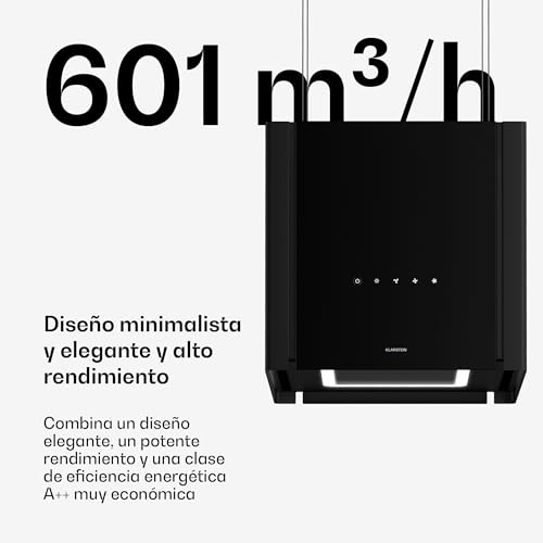 Detalle de Klarstein Velaire: Campana extractora de techo A++ con 601 m³/h y altura ajustable