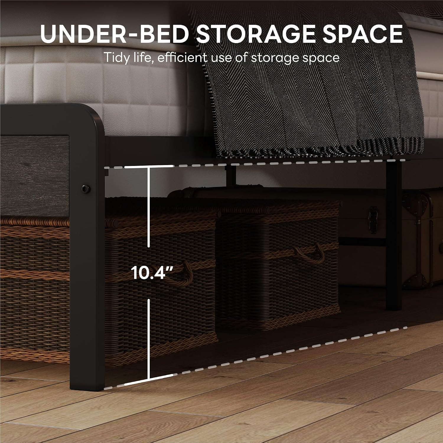 Detalle de LIKIMIO King Bed Frame, King Size