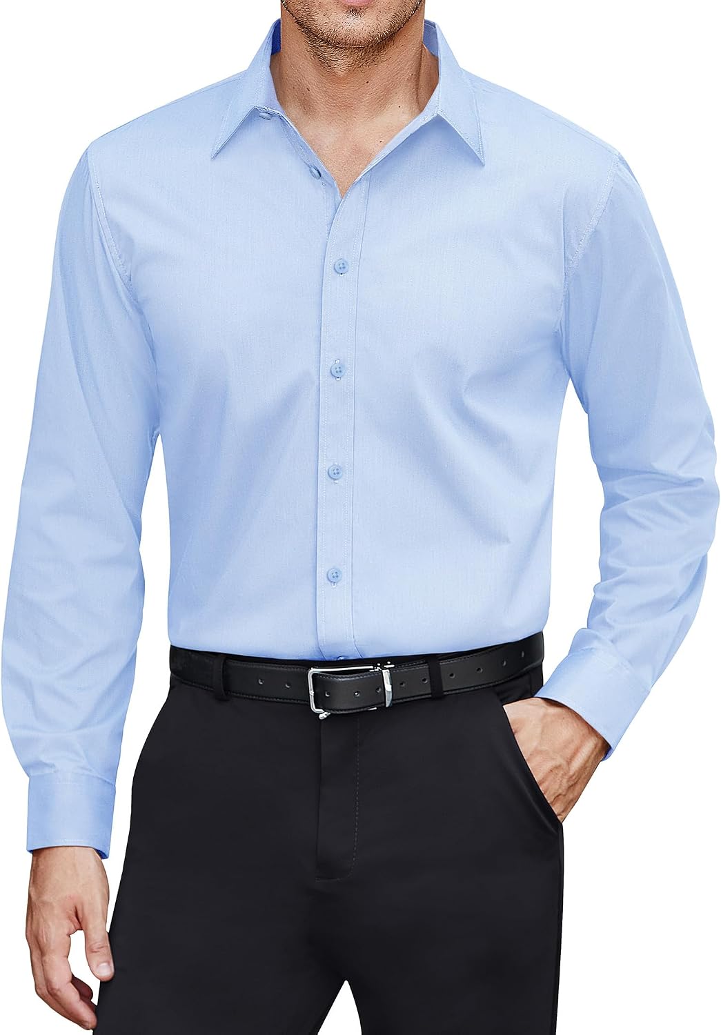 Thumbnail 5 de J.VER Men's Long Sleeve Dress Shirt with Stain Shield and Stretch