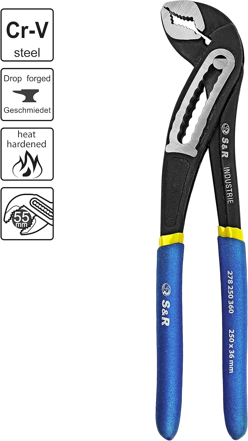 Thumbnail 6 de S&R Chiave a Pappagallo Professionale 250 x 36 mm – Pinza alta precisione in acciaio cromo vanadio