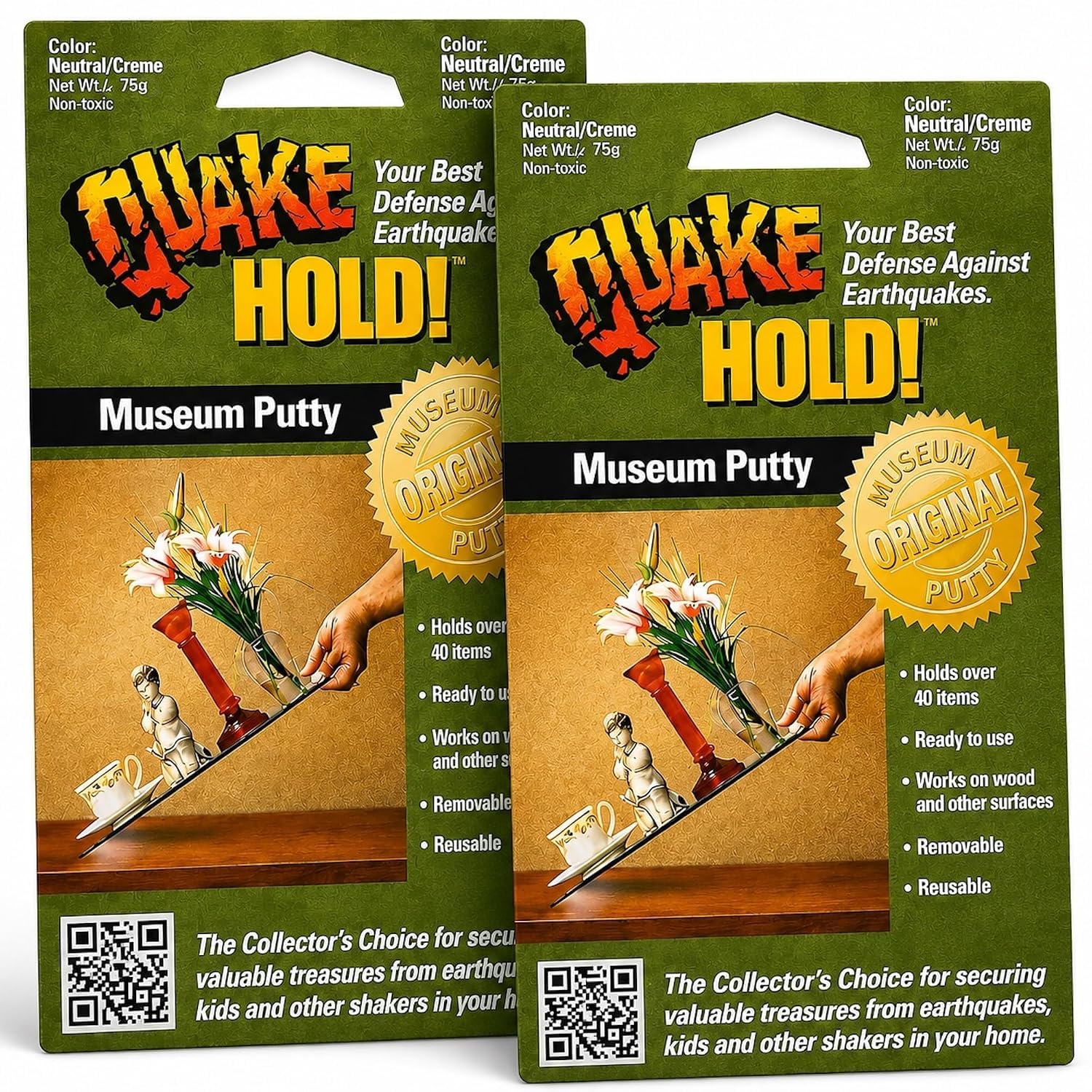 Detalle de QuakeHold! 88113 Museum Putty, Reusable Adhesive for Collectibles and Decor