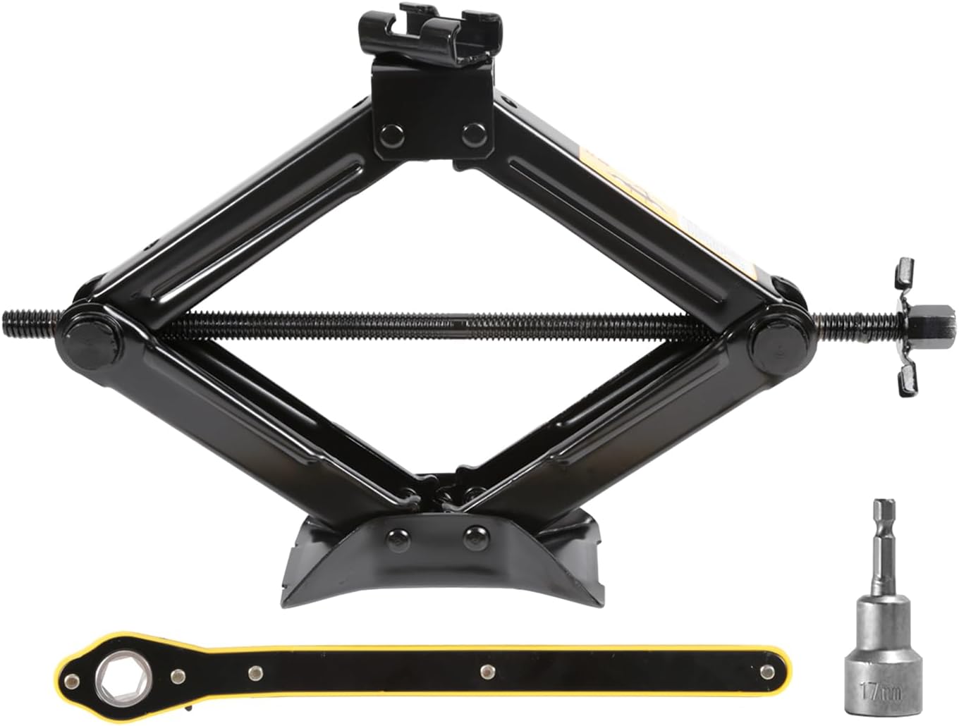 LEADSTAND 2-ton scissor jack with drill conversion head (labour-saving design)
