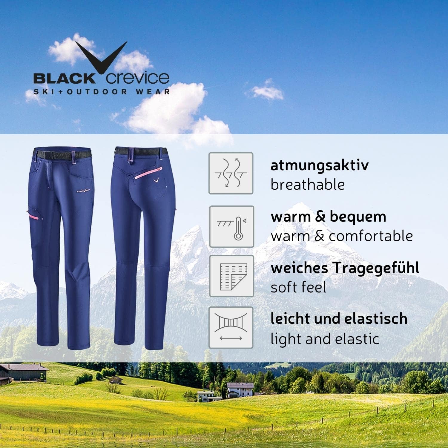 Thumbnail 1 de Black Crevice Pantalon de Trekking pour Femme – Anthracite, taille 40