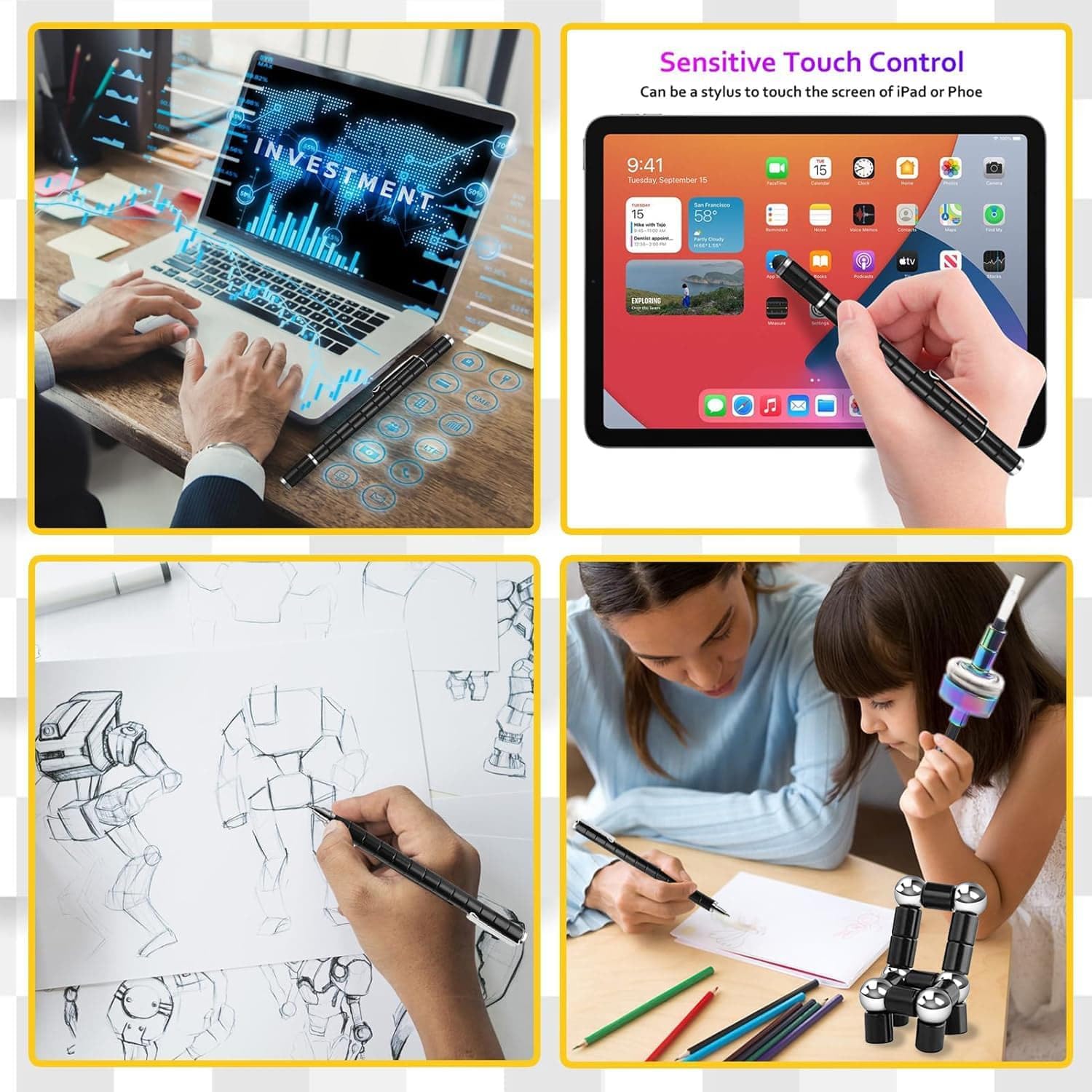Detalle de TYJHAFN Magnetic Fidget Pen Toys: A Creative Decompression Tool for 8–15 Year Olds