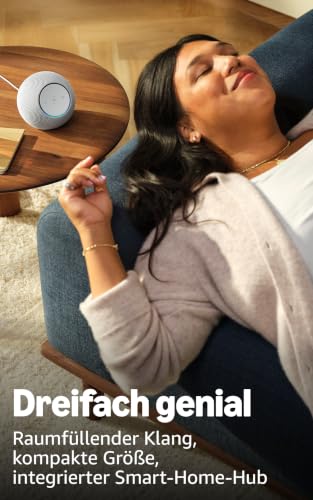 Detalle de Amazon Echo Dot Max (neueste Generation) – Lautsprecher mit raumfüllendem Klang und integriertem Smart-Home-Hub (Graphit)