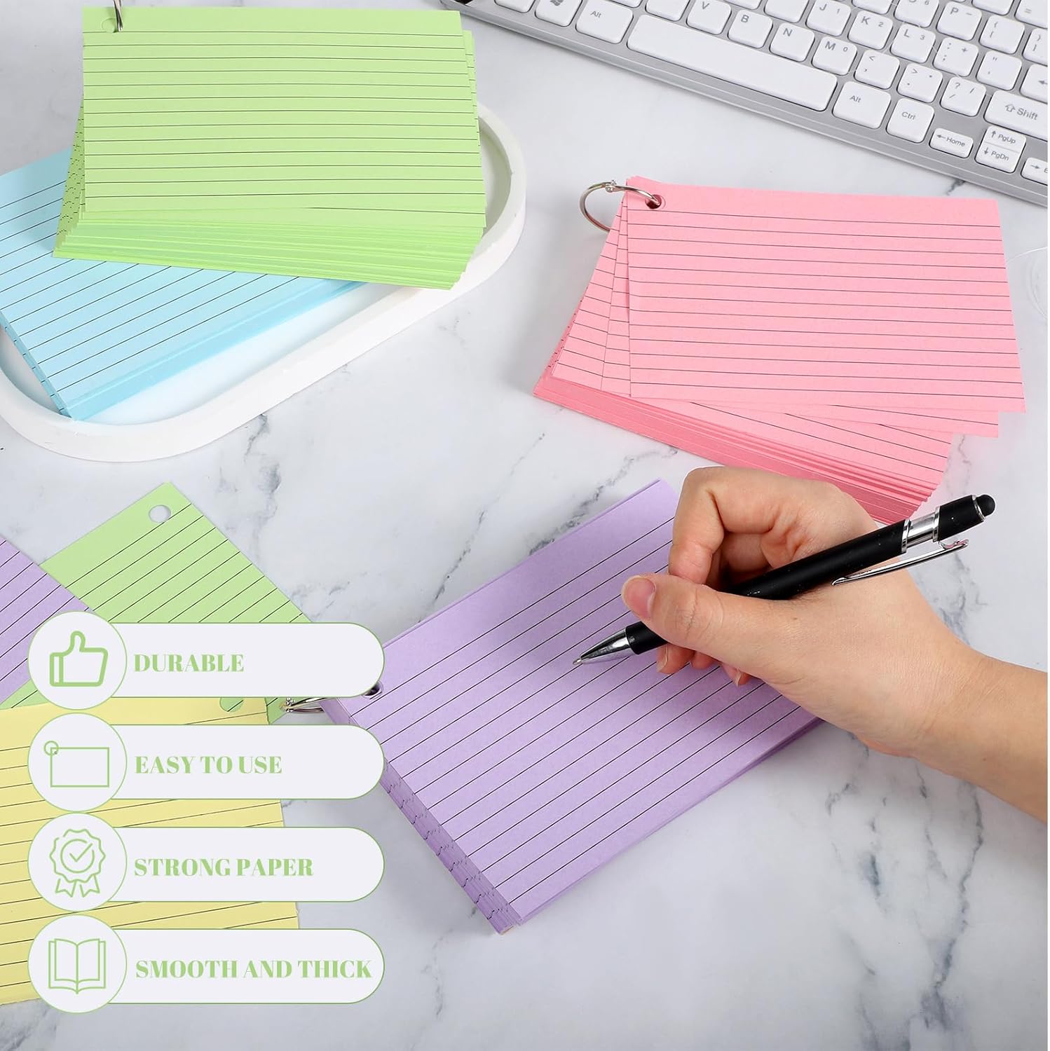 Thumbnail 4 de A6 Ruled Index Cards 600 pack 📚