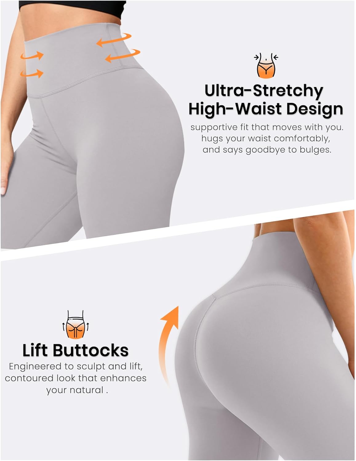 Thumbnail 4 de Bluemaple High Waisted Leggings for Women – Tummy Control, Non-See-Through, Soft Yoga Pants