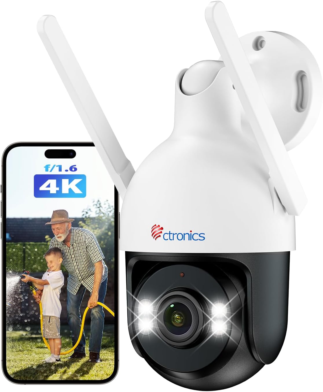 Detalle de Ctronics caméra surveillance 4K 8MP Extérieure WiFi IP66