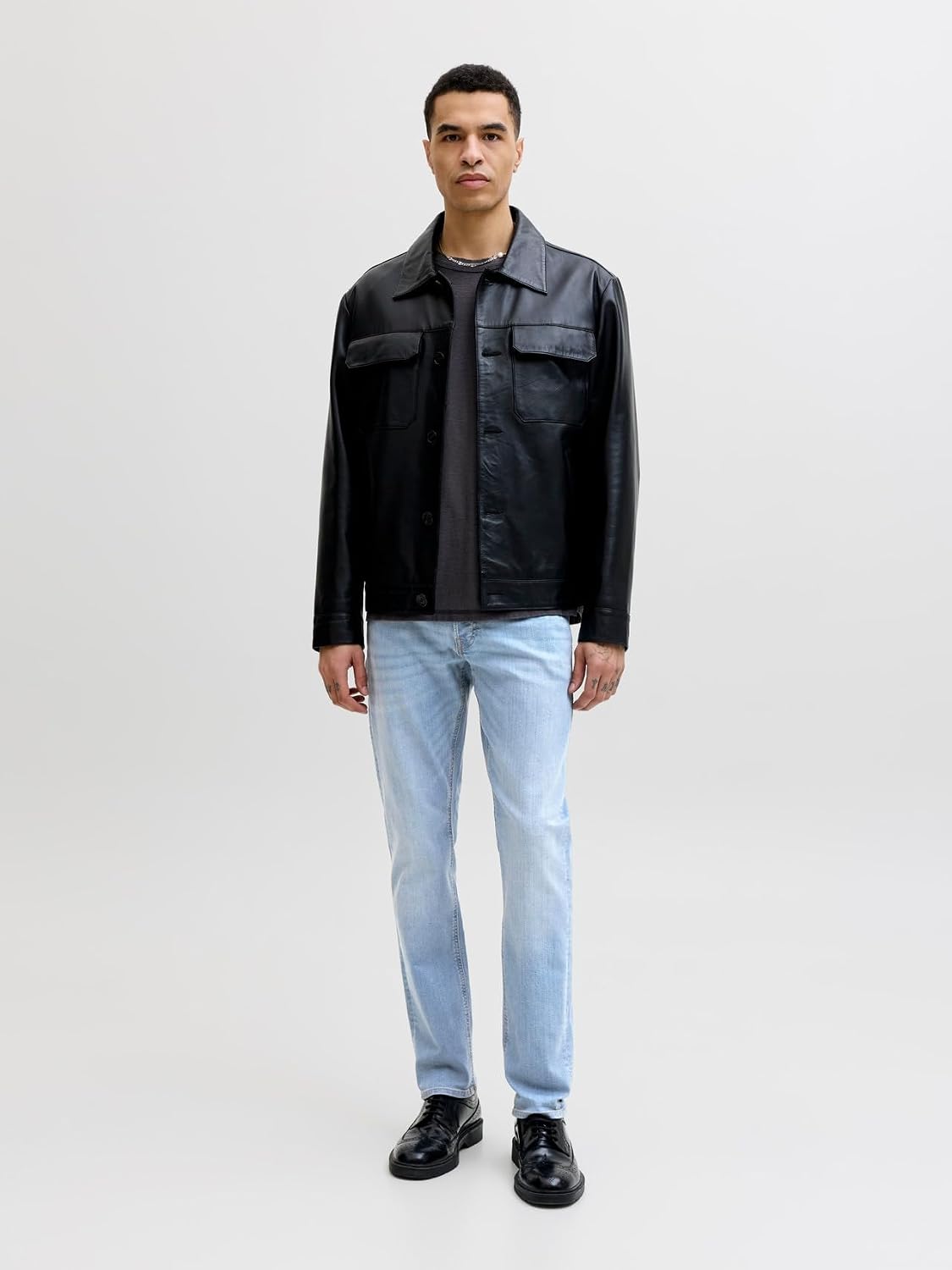 Detalle de JACK & JONES Jeans Slim Lavaggio Chiaro con Elastan – Vita bassa e taglio slim