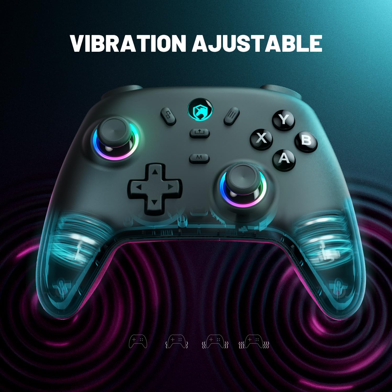 Thumbnail 4 de ECHTPower Manette PC Sans Fil avec Joysticks Hall, 1000Hz, 3 Modes – Compatible PC/Switch/Android/iOS