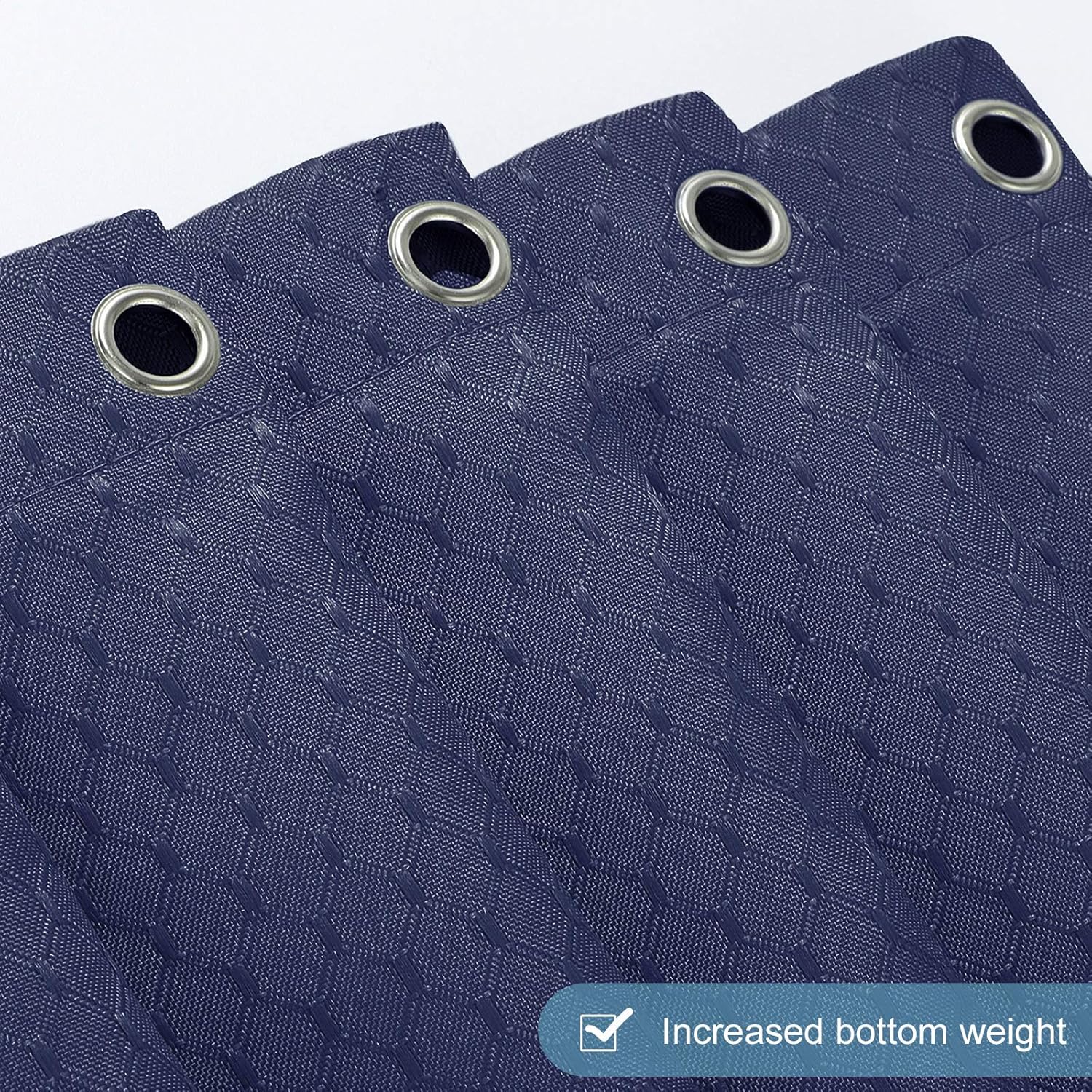 Detalle de Furlinic schmaler Duschvorhang 90x180 cm für Eckduschen – Wasserabweisend, schimmelresistent, mit 6 Duschringen