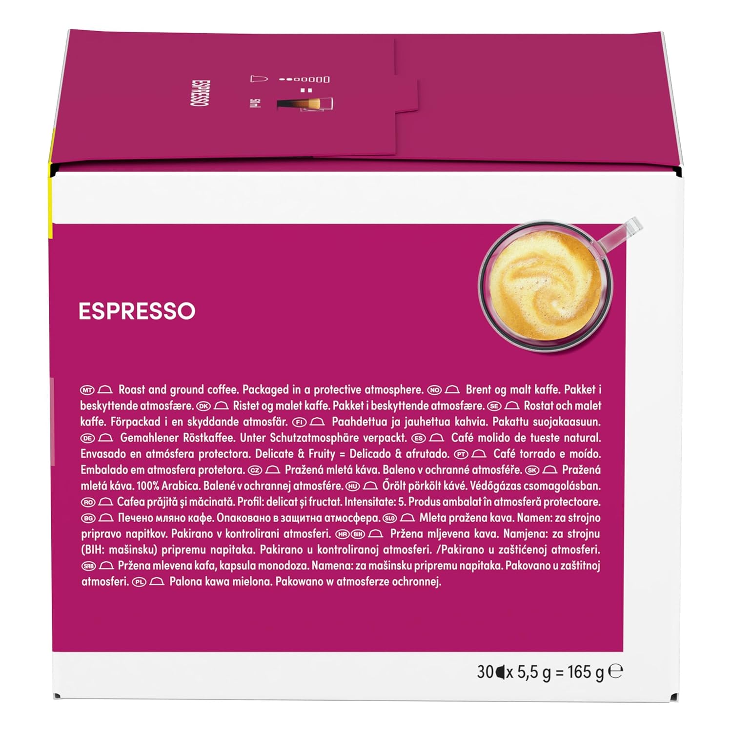 Detalle de NESCAFÉ DOLCE GUSTO Espresso Kaffeekapseln – 3er Vorratspack (3 x 30 Kapseln)
