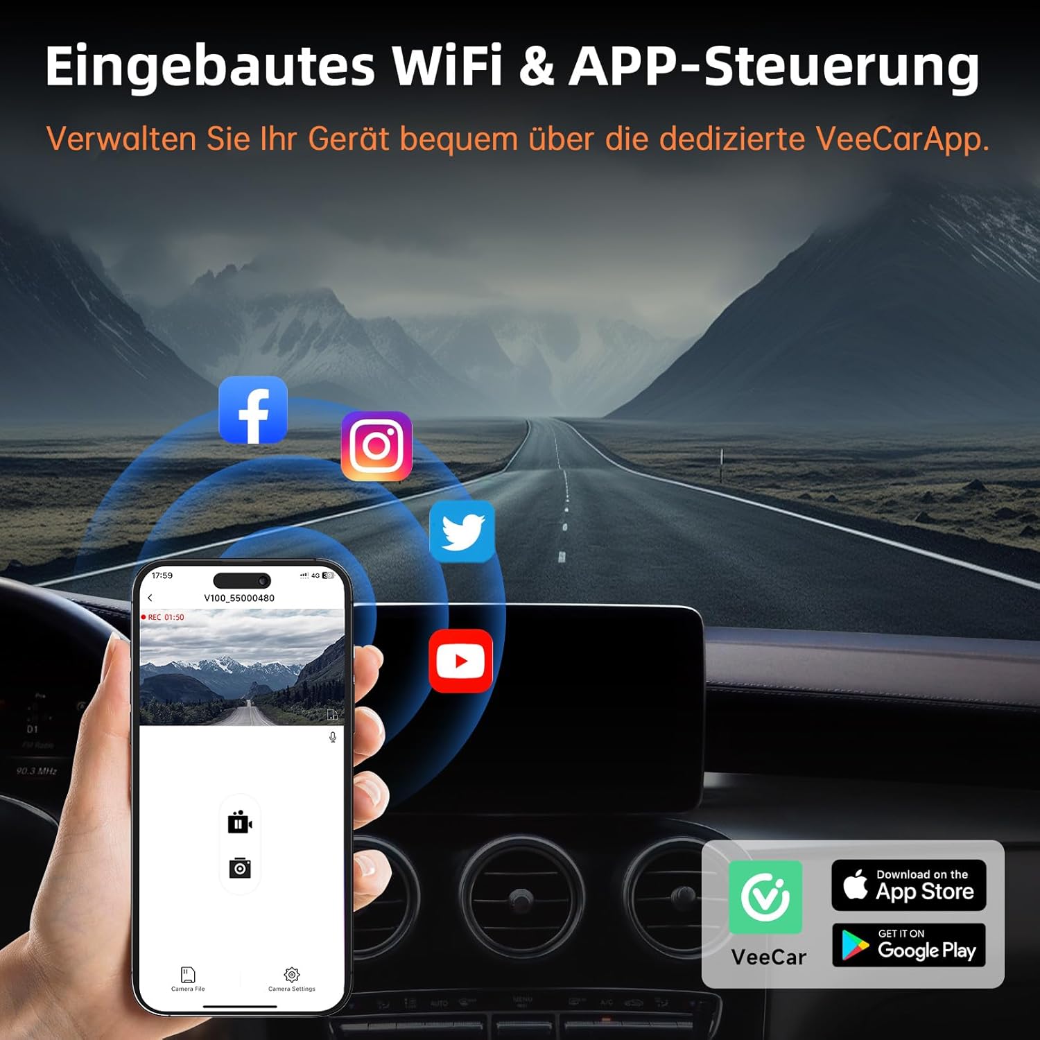 Thumbnail 3 de Dashcam vorne hinten 4K Dual mit GPS