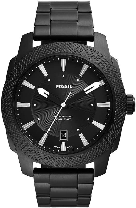 Detalle de Fossil Machine Uhr für Herren – Quarz-Dreizeiger mit Datumsanzeige, 49 mm Gehäuse