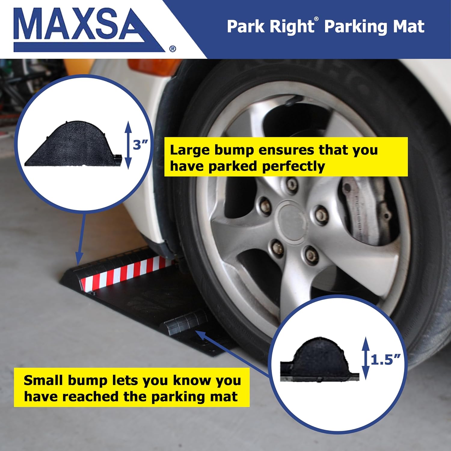 Detalle de Maxsa 37358-2PK Park Right Parking Mat 21"