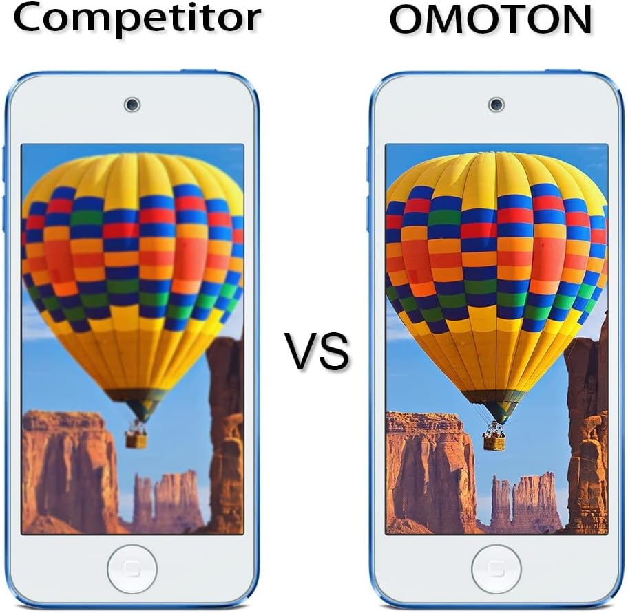 Detalle 2 de OMOTON iphone6 Tempered Glass Screen Protector for iPod Touch, 2-Pack, 9H