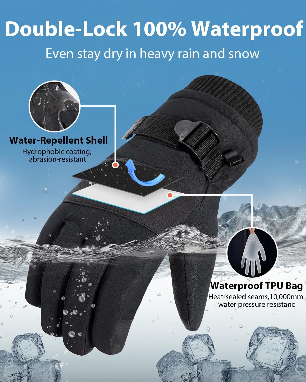 Thumbnail 2 de Pixel Panda Winter Gloves with 3M Thinsulate