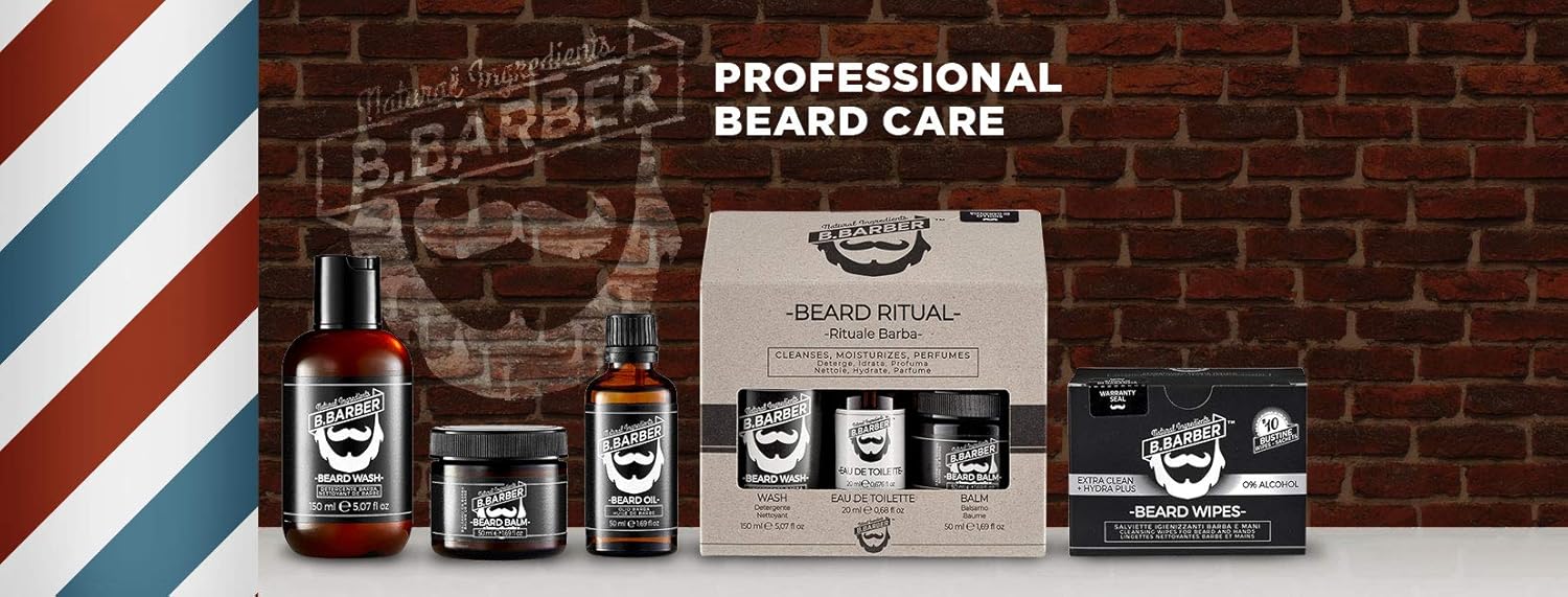 Thumbnail 1 de B.Barber Beard Wash - 150 ml: detergente per barba senza solfati né parabeni, rinfrescante con mentolo