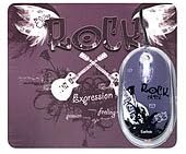 Thumbnail 1 de Saitek 108455 Expression Rock Chick Optical Mouse and Mouse Pad, 800 dpi
