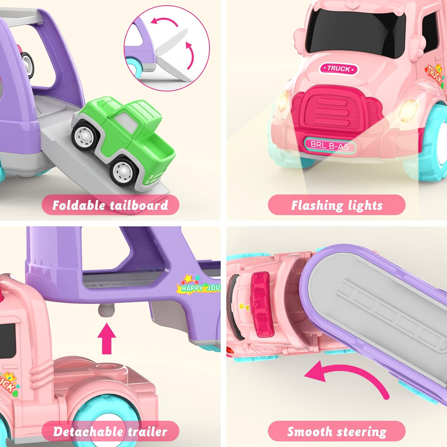 Thumbnail 3 de LASCOTON 5-in-1 Carrier Truck for Toddler Girls