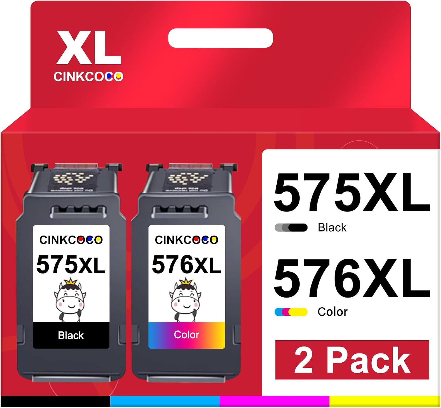 Detalle de CINKCOCO PG-575XL CL-576XL Multipack für Canon