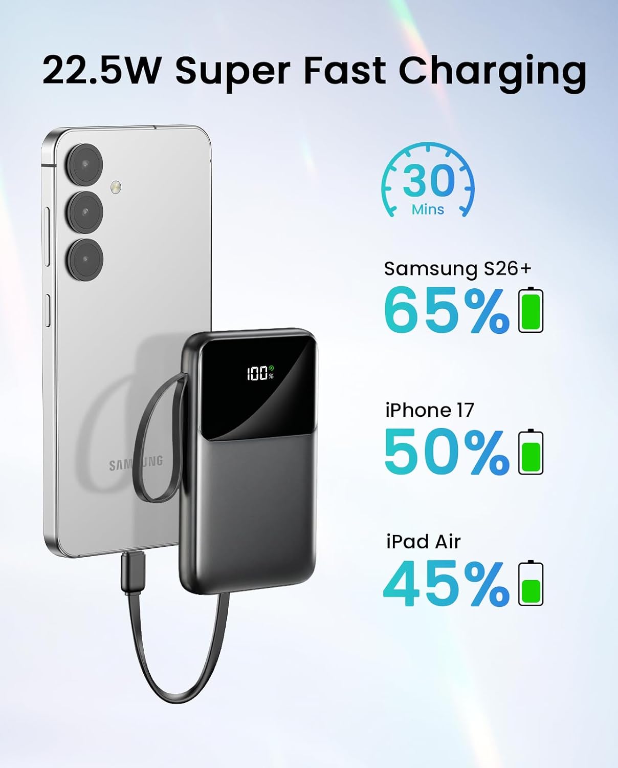 Detalle 1 de HELLEE Portable Charger 15,000mAh