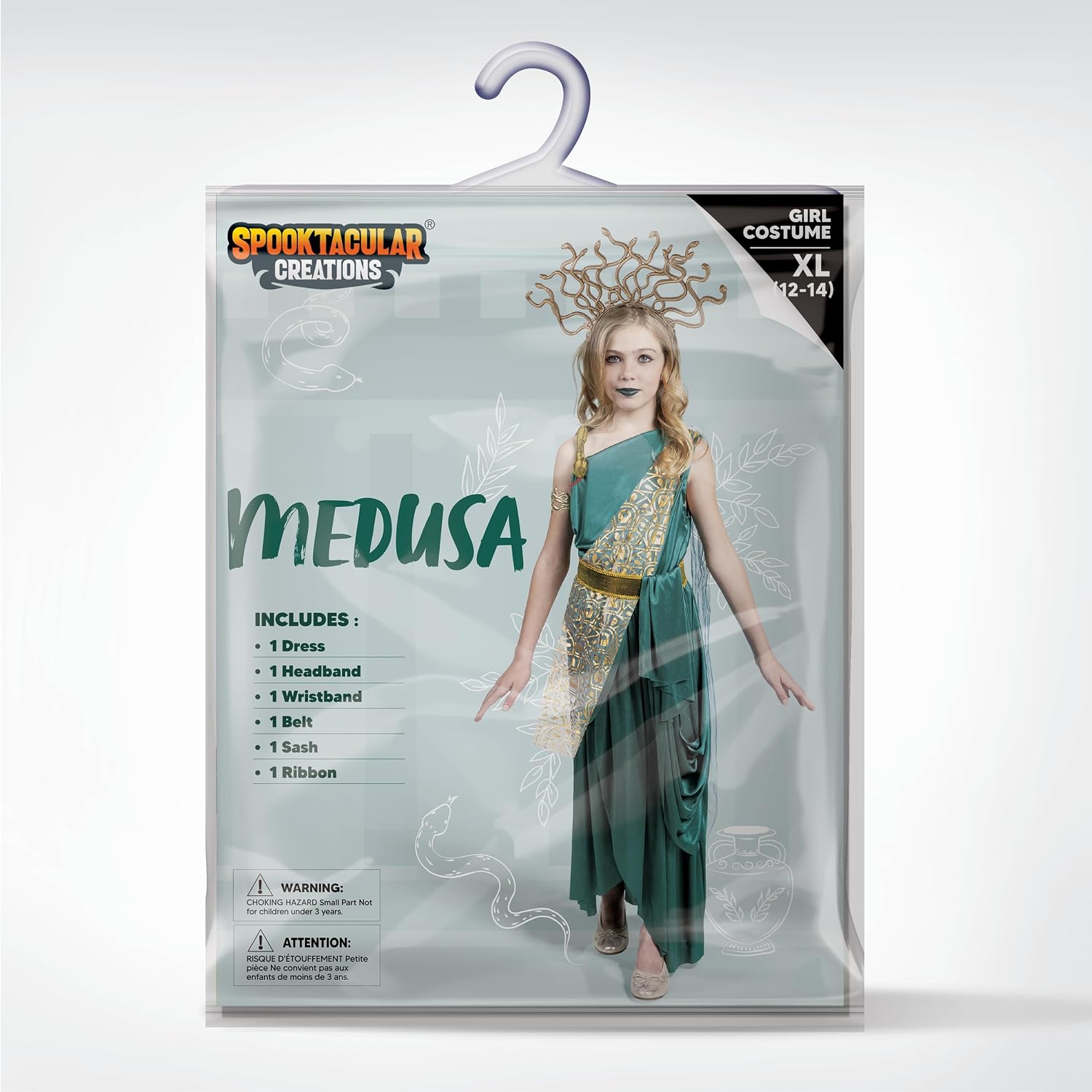 Detalle 2 de Spooktacular Creations Medusa Kostüm 4 Größen 🎭
