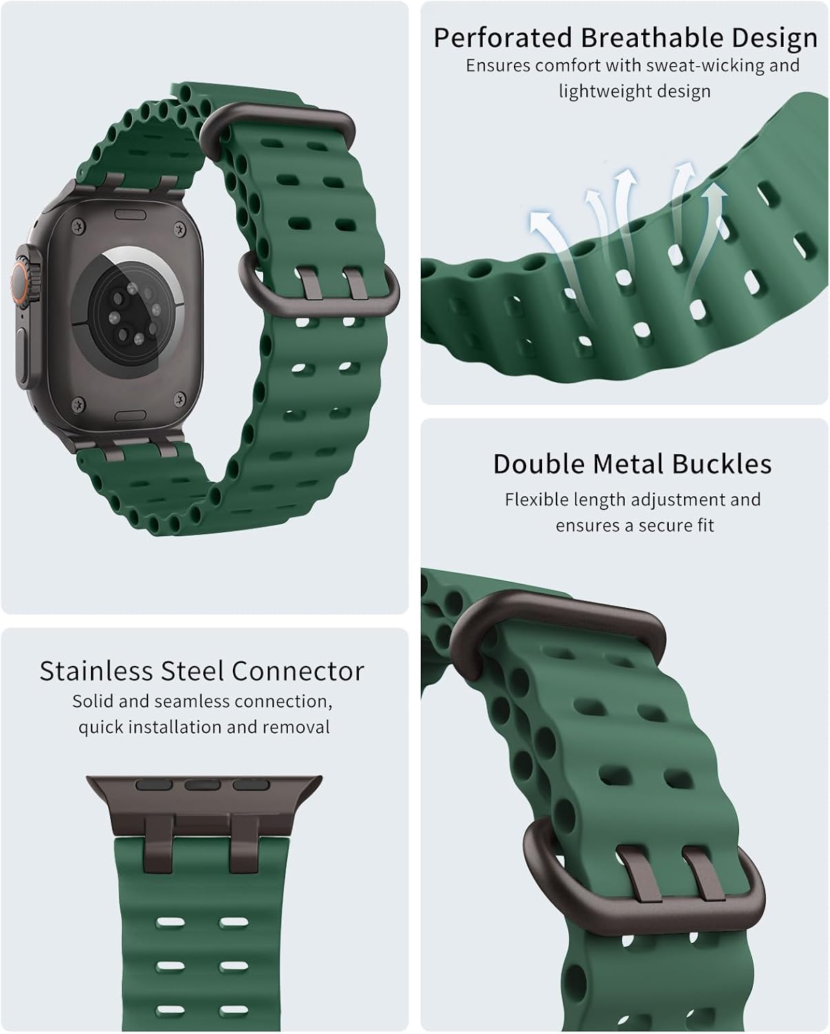 Thumbnail 2 de TiMOVO Ocean Strap 49mm breathable silicone